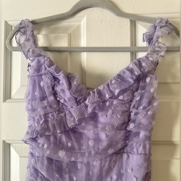 Hello Molly Flirty Friend Mini Dress Lilac, polka dot, party dress, size 8 - Picture 5 of 8
